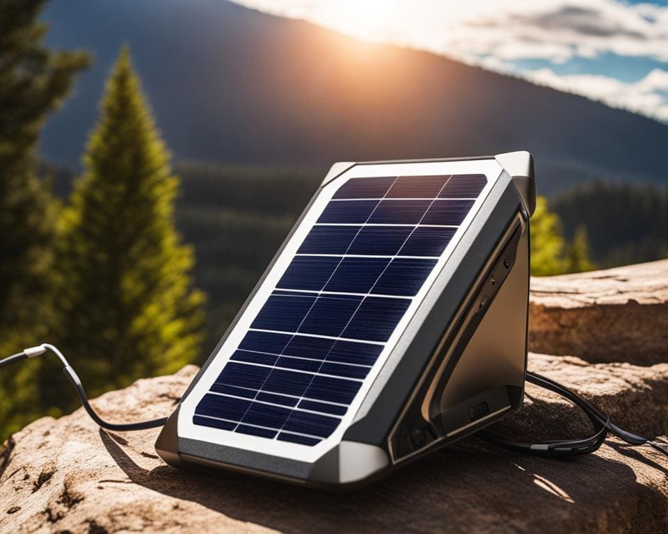 Draagbare Solar Charger - Laad je apparaten op met zonne-energie.