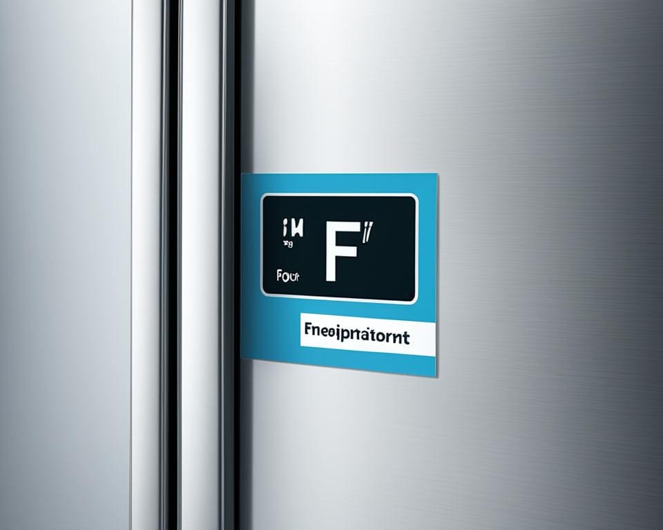 energielabel F koelkast