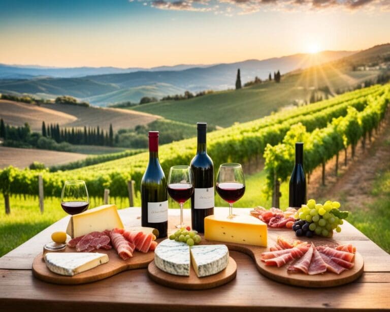 Wijnproeven in de Toscaanse heuvels