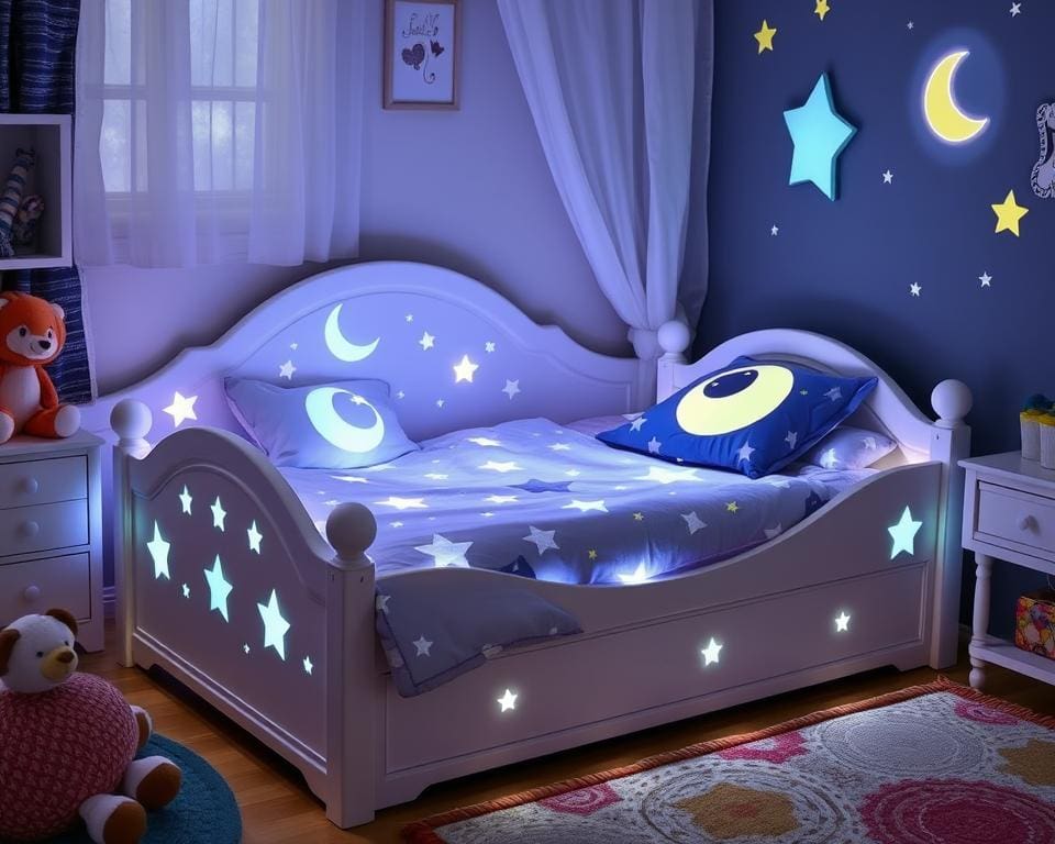 Kinderbedden met glow-in-the-dark designs