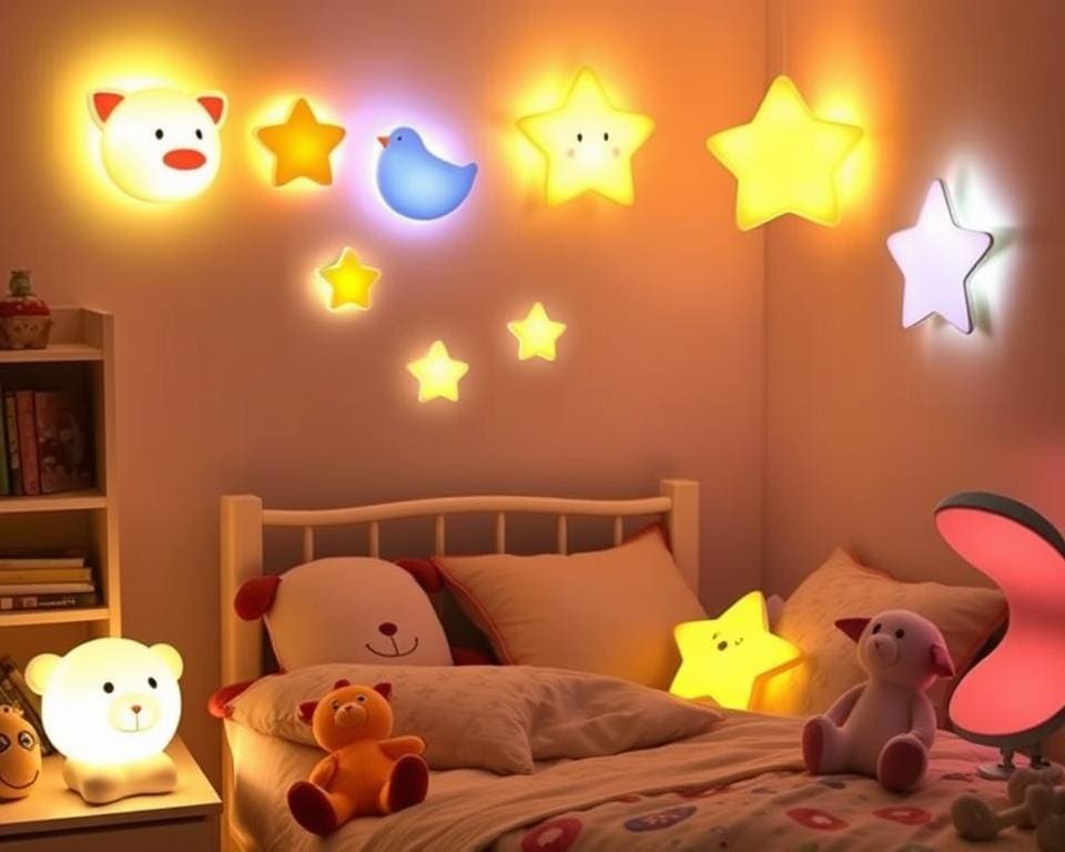 Kinderlampen met aanpasbare kleurstanden