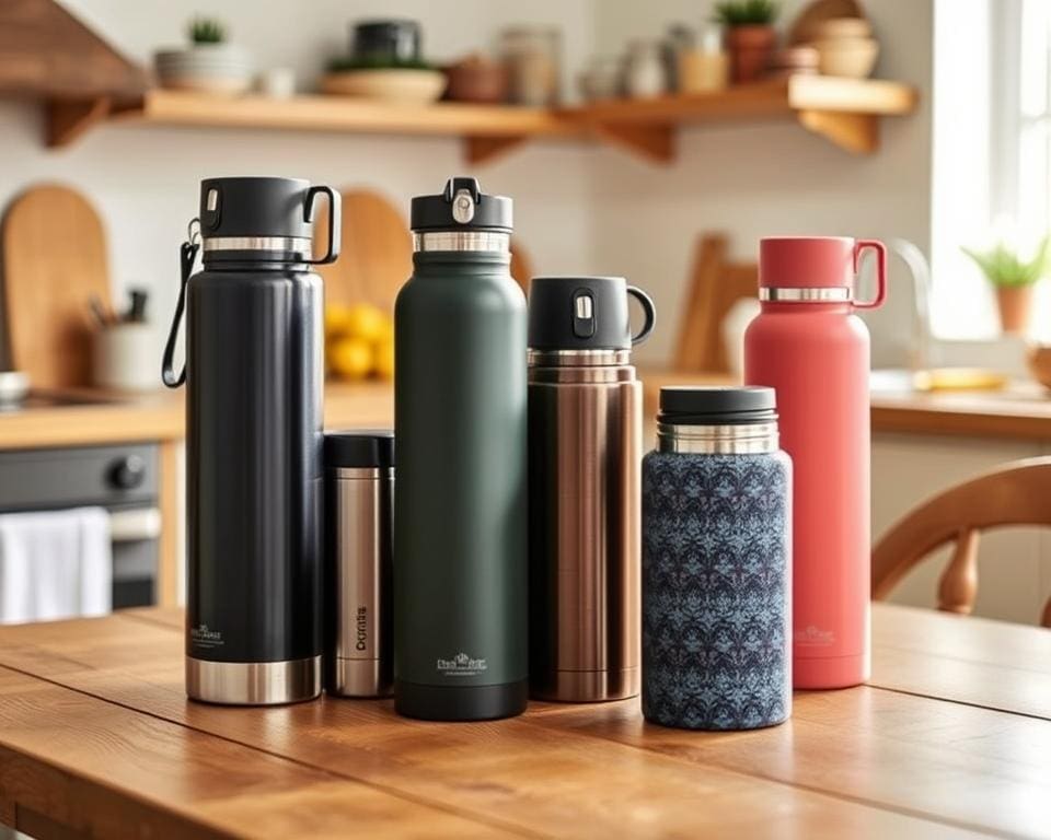 Thermoskannen met een antislip handvat