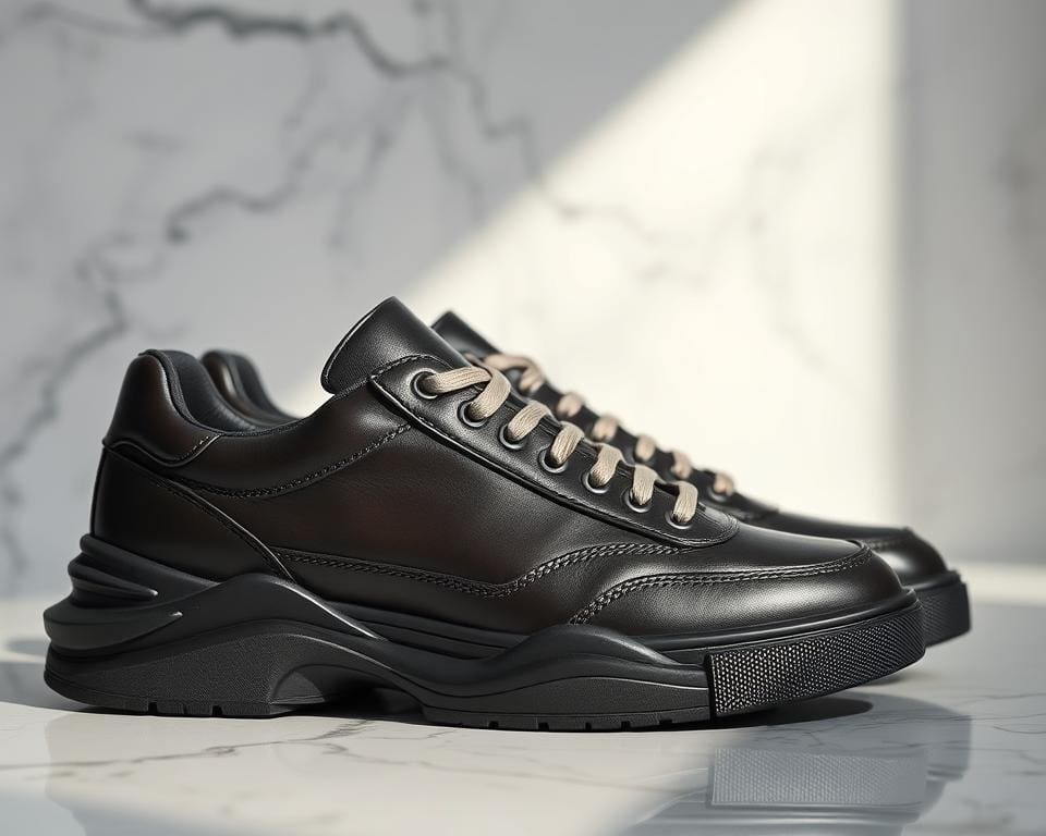 Balenciaga leren sneakers: Luxe en comfort voor dagelijks gebruik