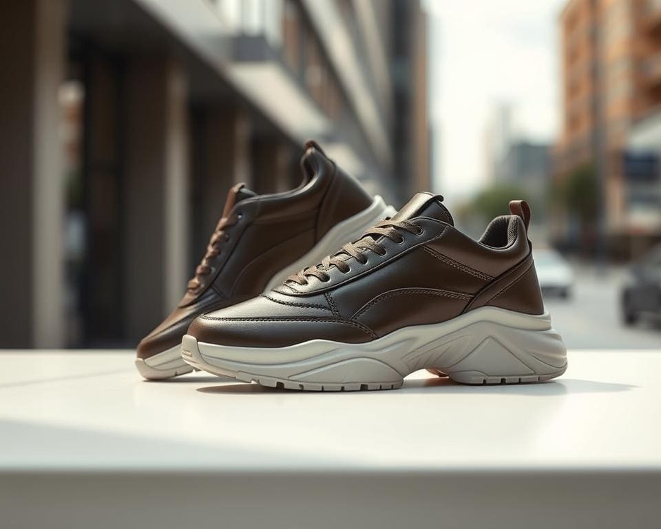 Balenciaga leren sneakers: Luxe en comfort