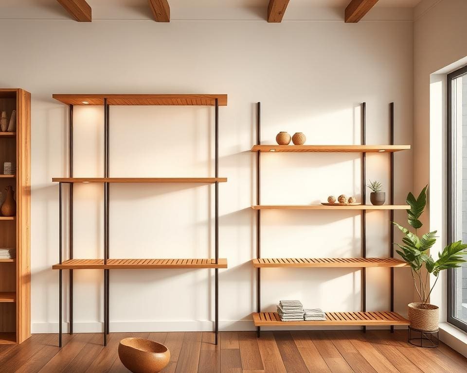 Bamboe planken met een verstelbare hoogte