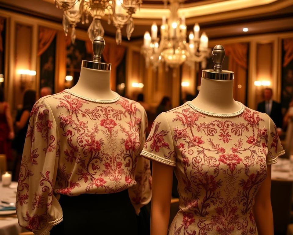 Dior geborduurde tops: Voor een verfijnde avondstijl