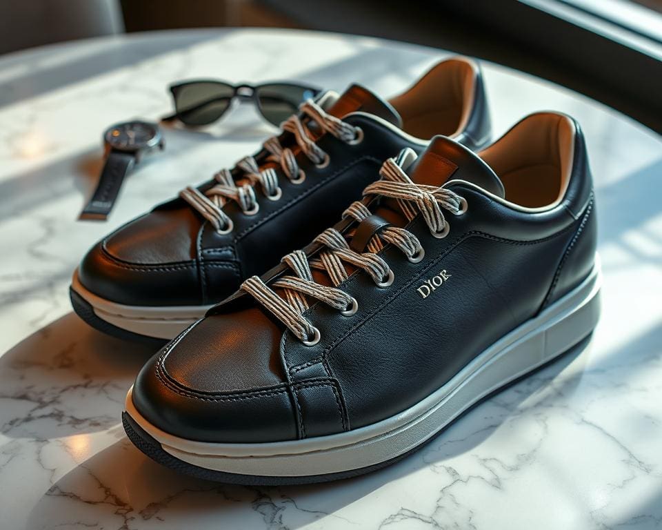 Dior leren sneakers: Voor een sportieve en chique look