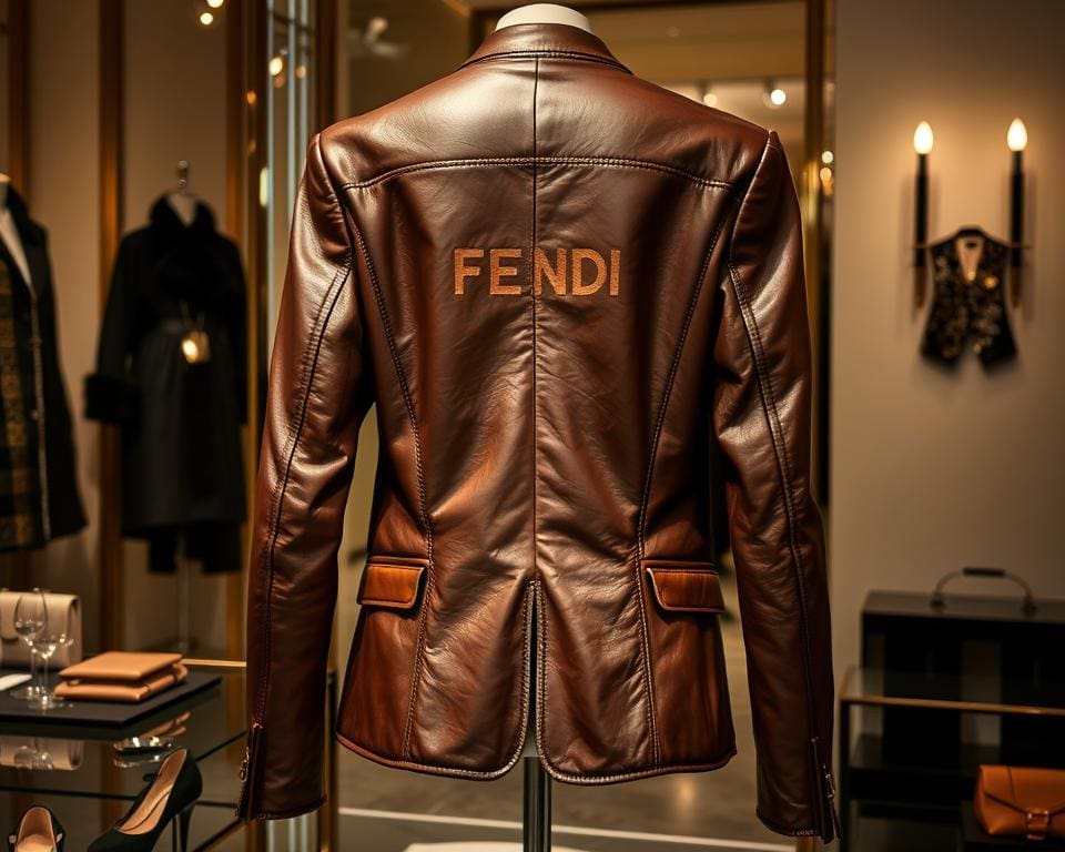 Fendi leren blazers: Voor een gedurfde en verfijnde look
