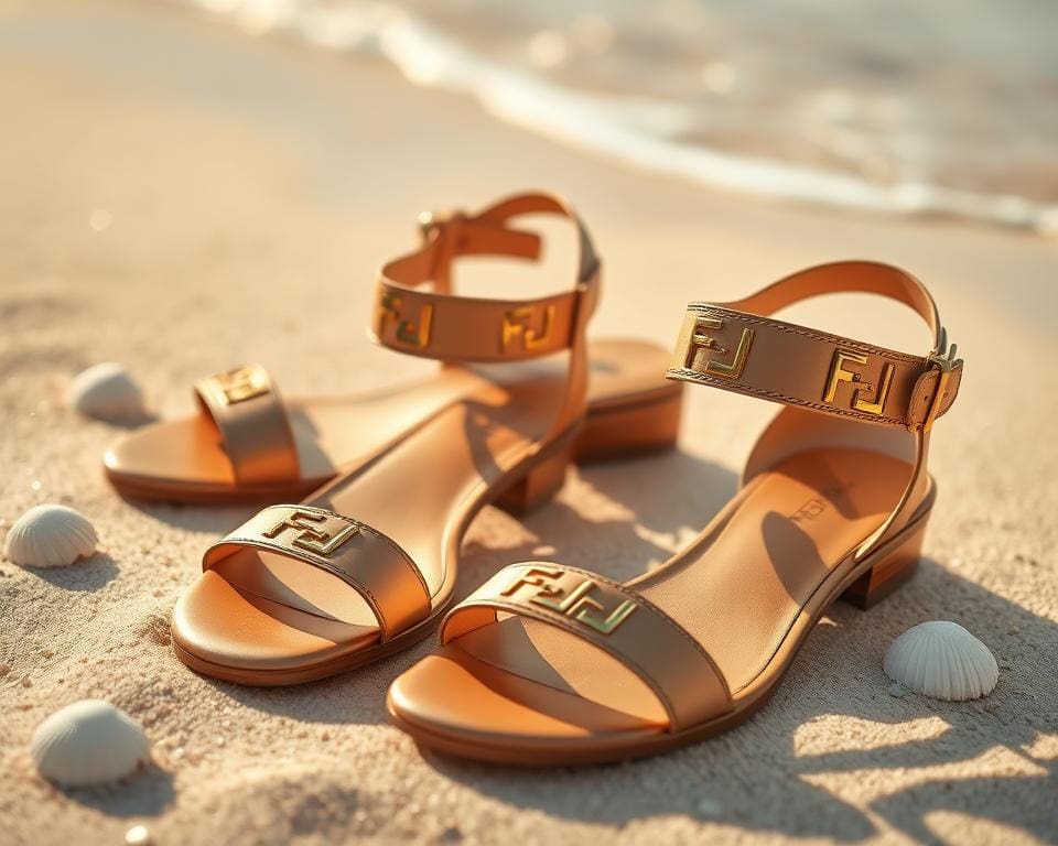 Fendi leren sandalen: Luxe en comfort voor zomerse stappen