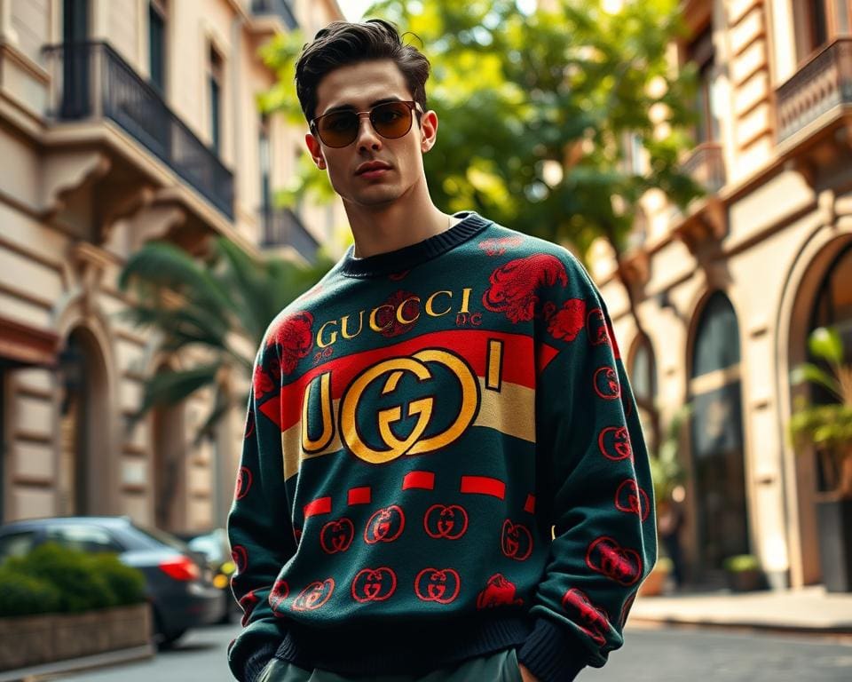 Gucci oversized truien: Voor een iconische Italiaanse flair