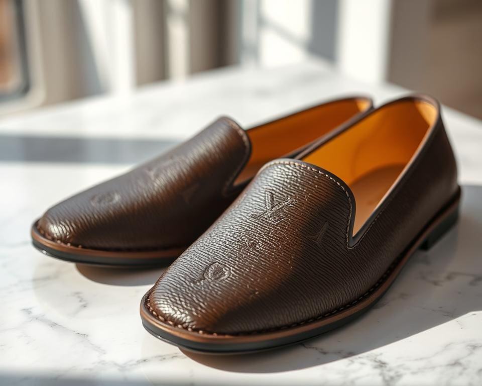 Louis Vuitton leren slippers: Voor een casual en verfijnde look