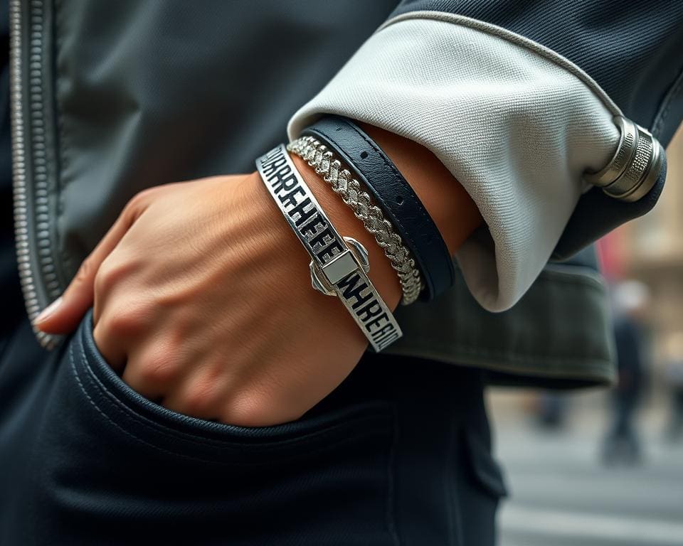 Off-White leren armbanden casual luxe styling