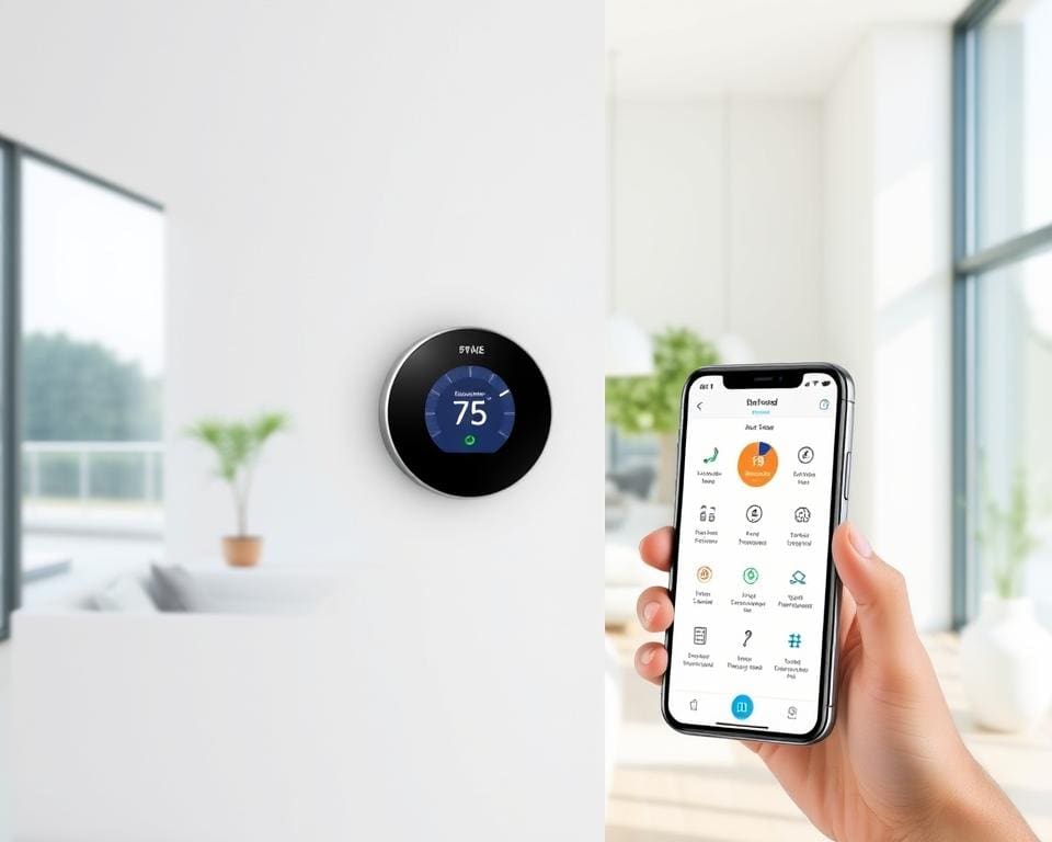 Slimme thermostaten met een mobiele app