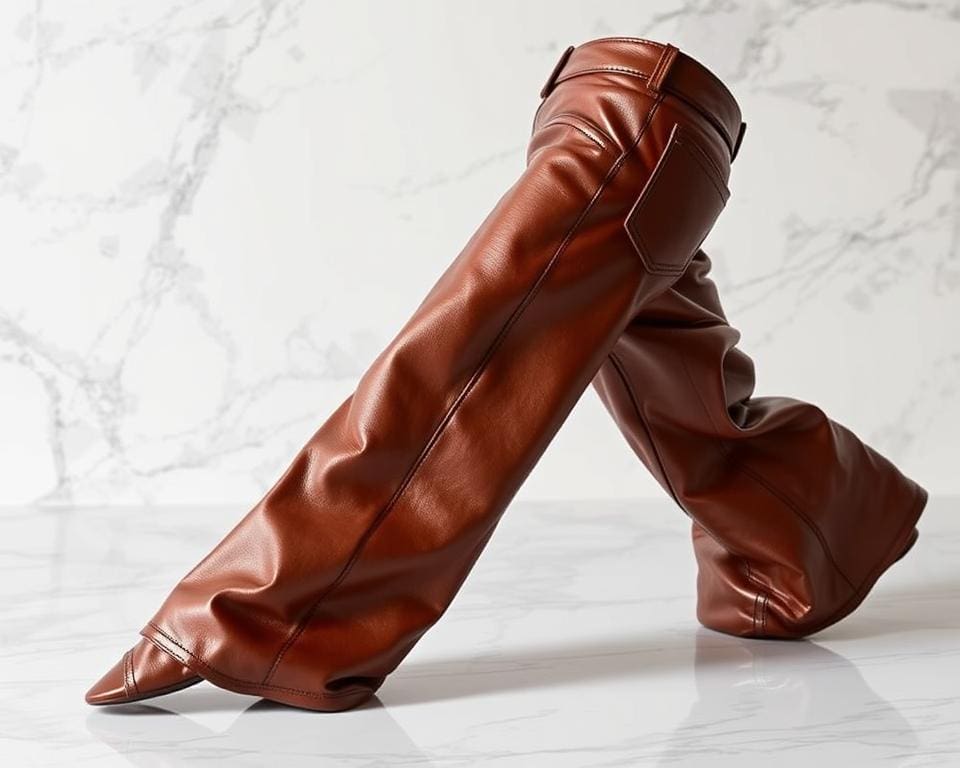 luxe leren broeken van Louis Vuitton