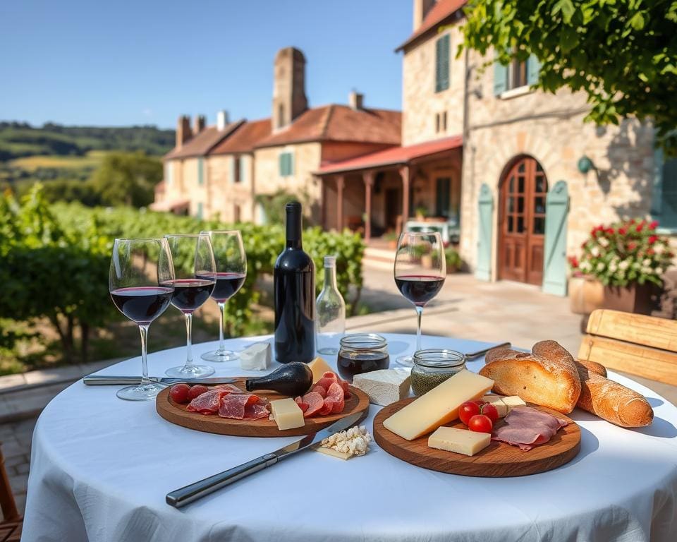 genieten van lokale delicatessen en bijpassende wijnen in Saint-Émilion