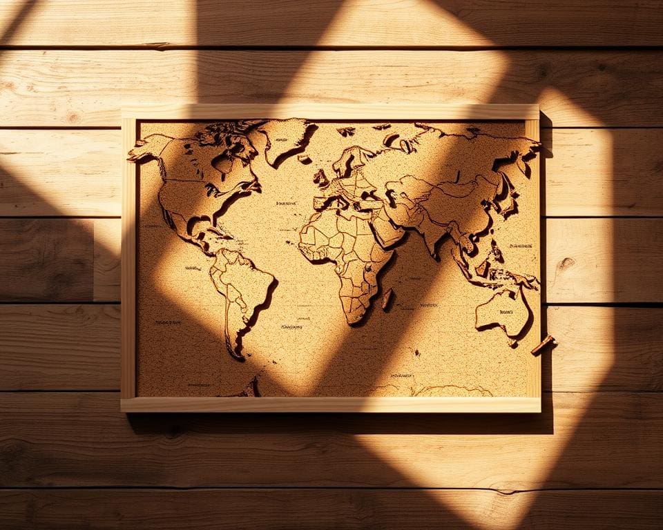 Wat maakt een kurken wereldkaart een uniek cadeau?