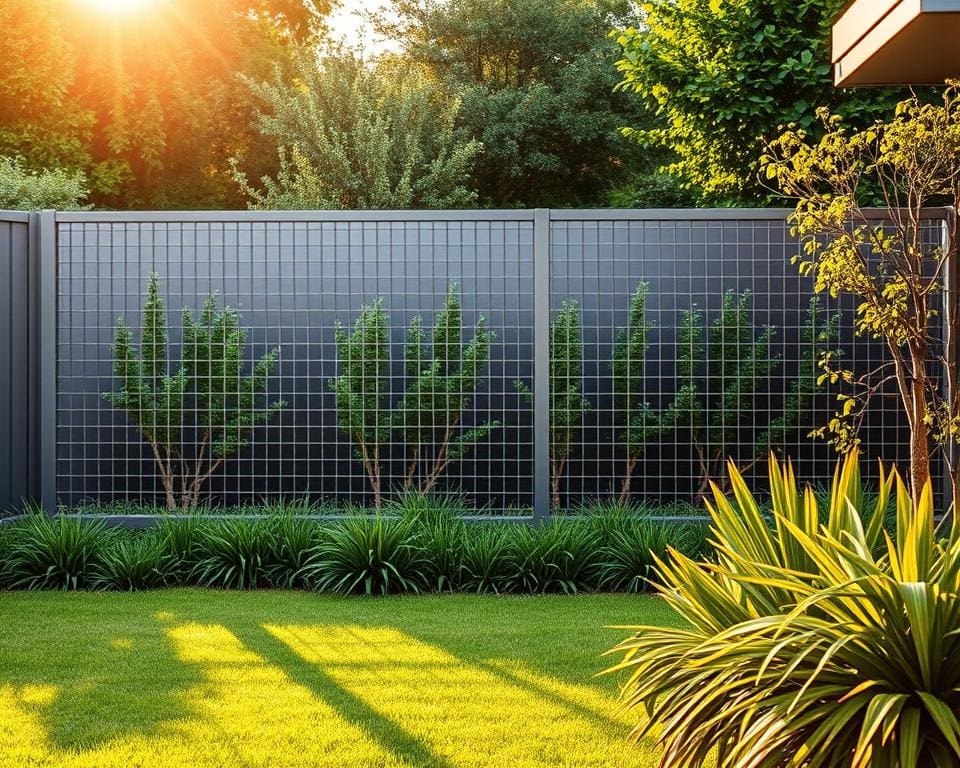 tuinomheining met draadpanelen
