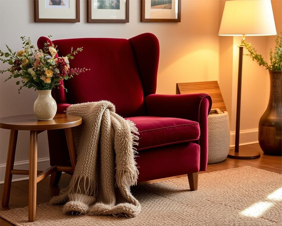 accessoires voor gezellige sfeer in woonkamer