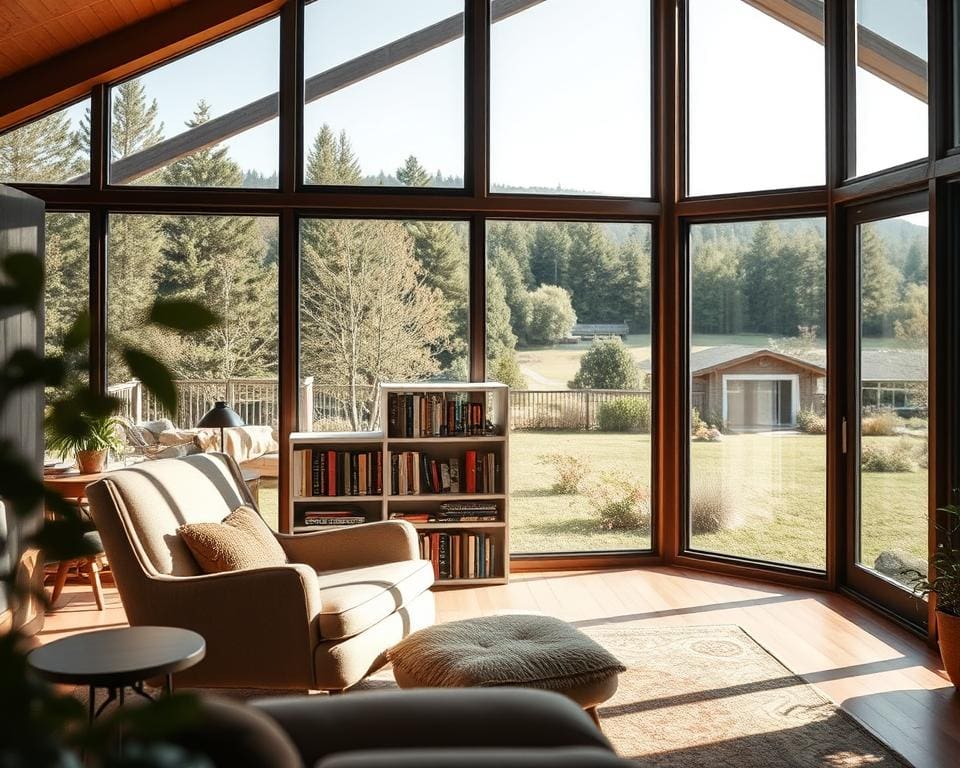 Hoe breng je karakter in een ruimte met grote ramen?