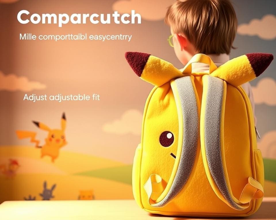 Hoe comfortabel is de Pokemon rugzak voor kinderen?