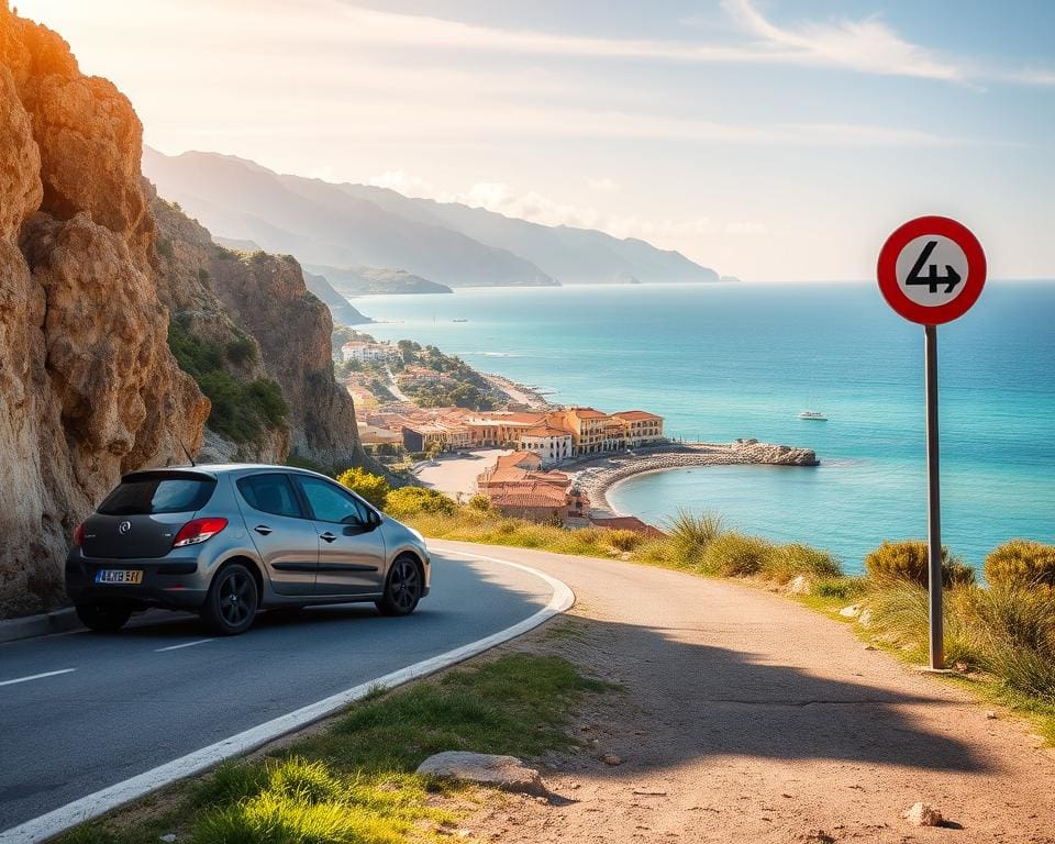 kosten van foutparkeren in Spanje langs kustwegen