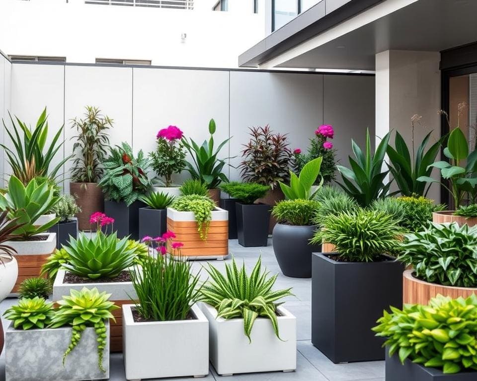 Ontdek stijlvolle plantenbakken voor een moderne tuin