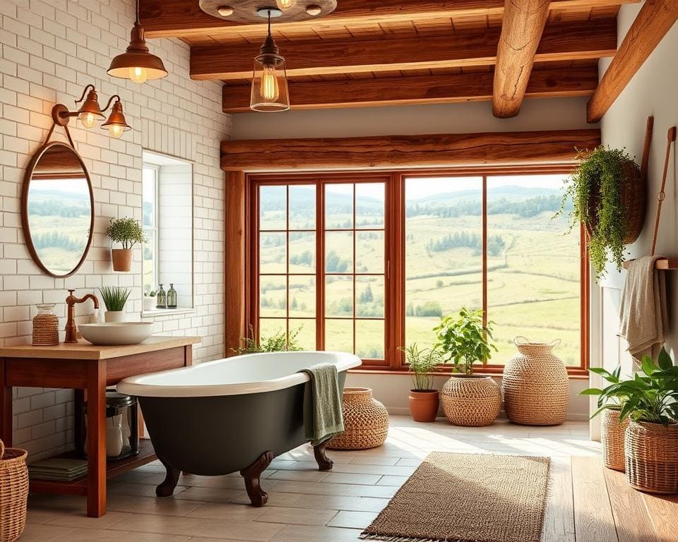 Inspiratie voor landelijke badkamerstijlen