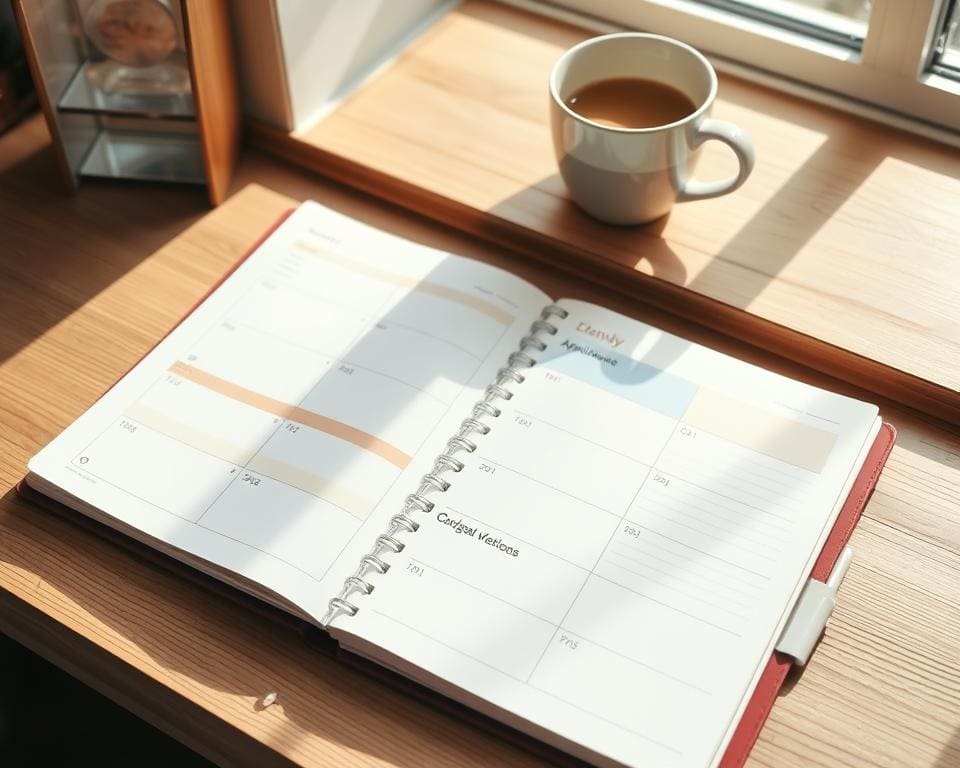 Planner voor een georganiseerde dag