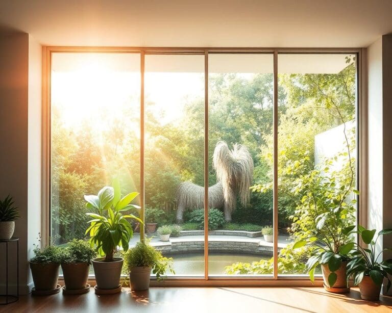 Een tuinraam dat binnen en buiten verbindt