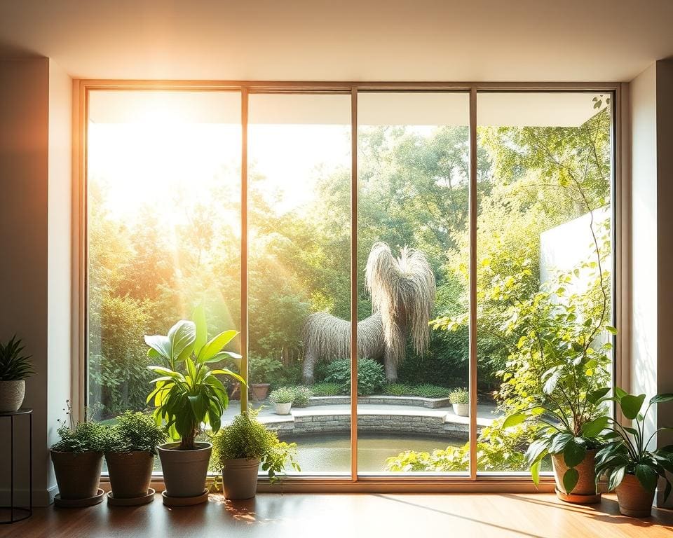 Een tuinraam dat binnen en buiten verbindt