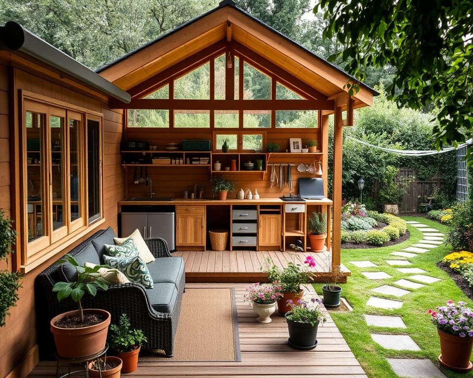 Hoe richt je een Belgisch tuinhuis multifunctioneel in?
