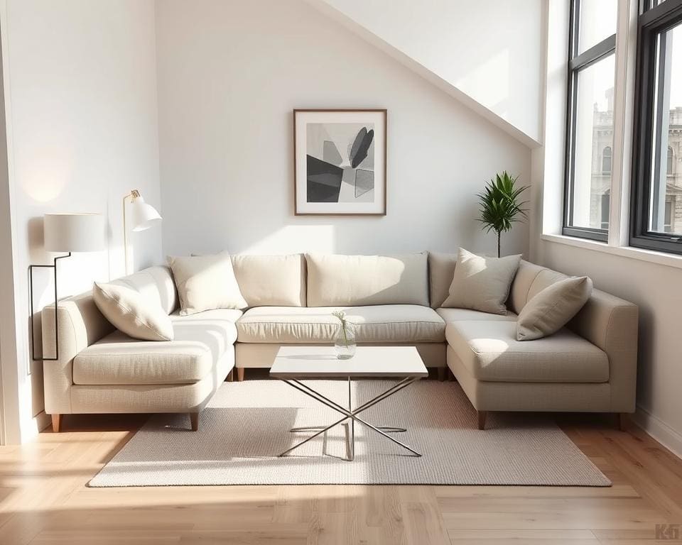 Hoe richt je een zithoek in met minimale ruimte?