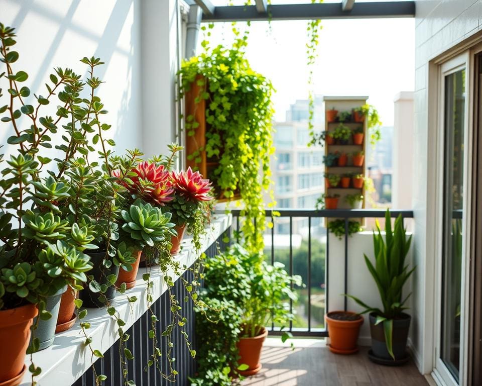 Hoe vergroen je een balkon zonder veel onderhoud?