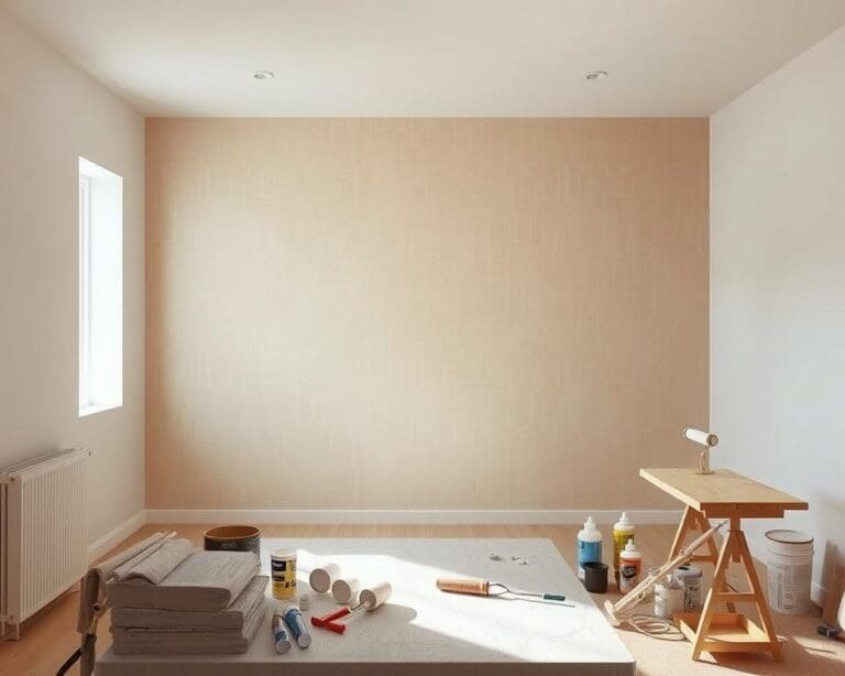 Wat zijn tips voor het behangen van een grote wand?