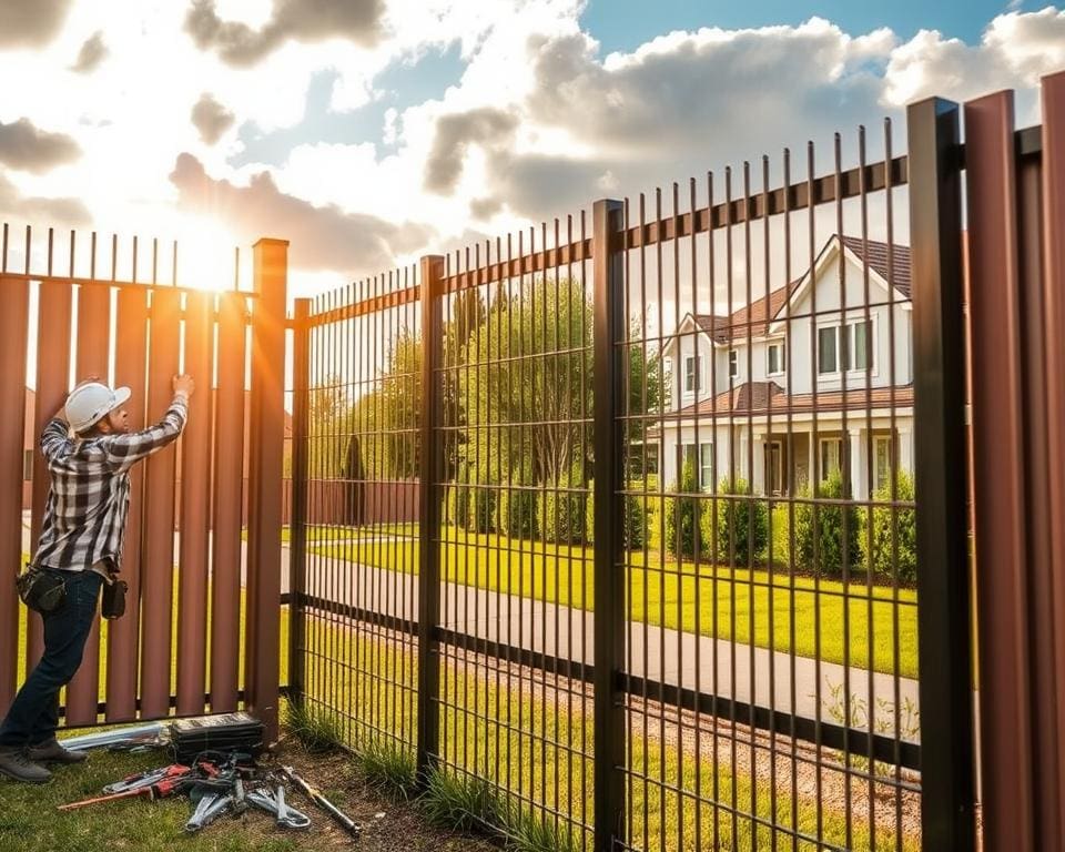 Installatie van stevige afsluitingen