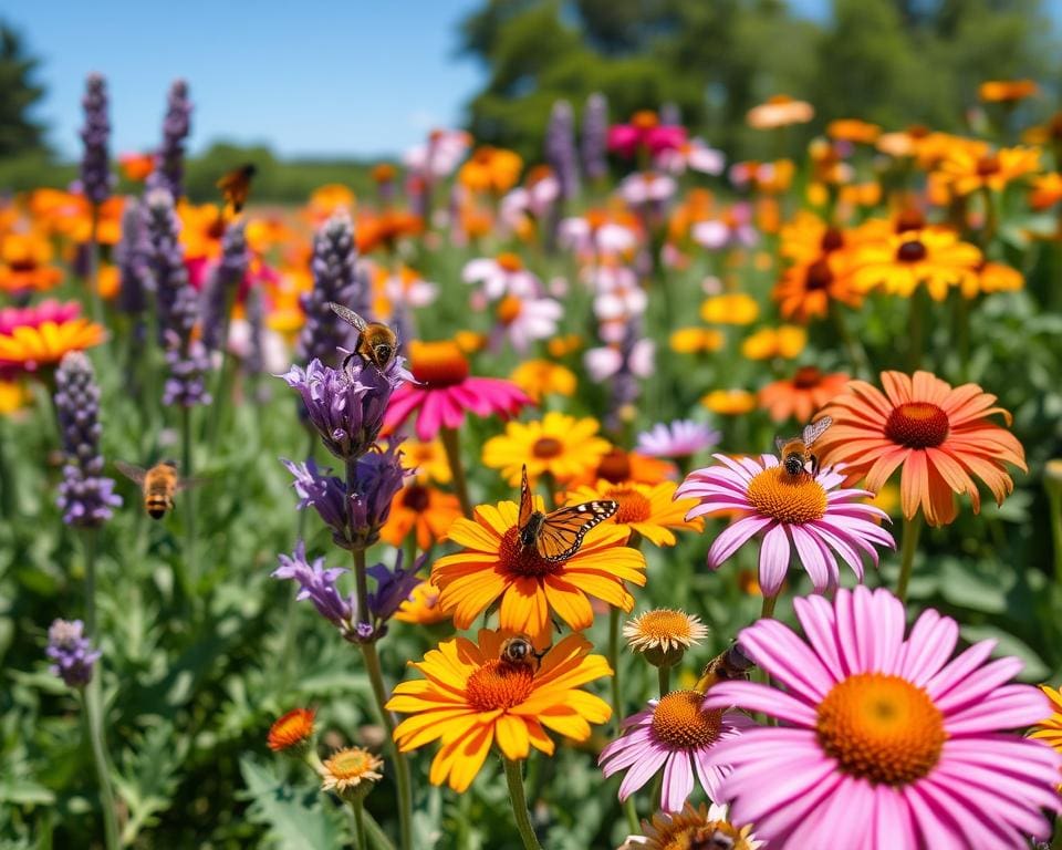 Welke bloemen trekken bijen en vlinders aan?