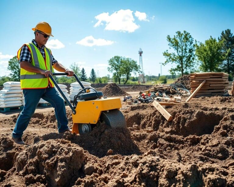 Hoe werkt grondverdichting met trilplaten?