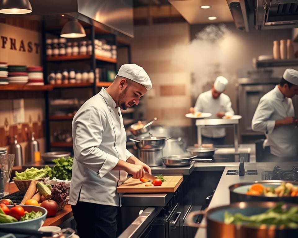 Werken als kok in een restaurant