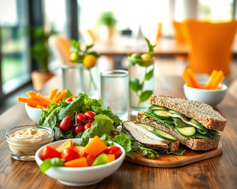 Wat zijn gezonde lunchideeën voor kantoor?