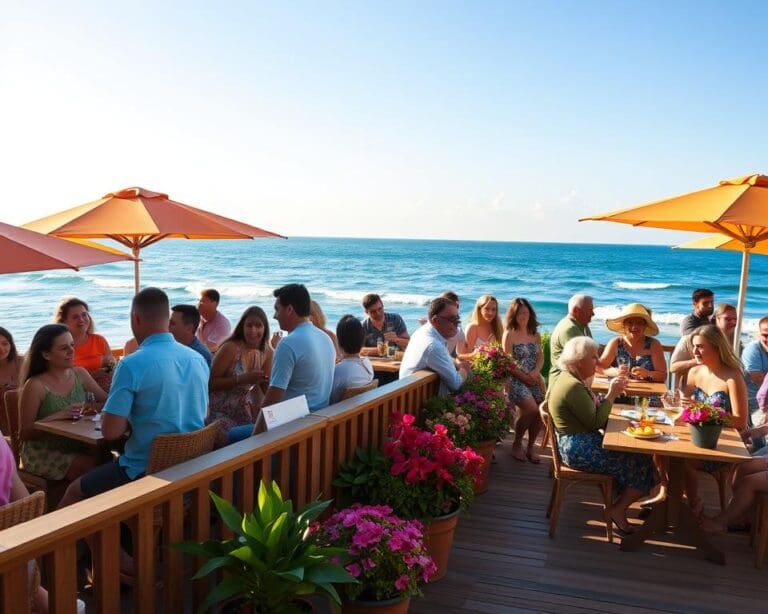 Wat zijn leuke terrassen aan zee?