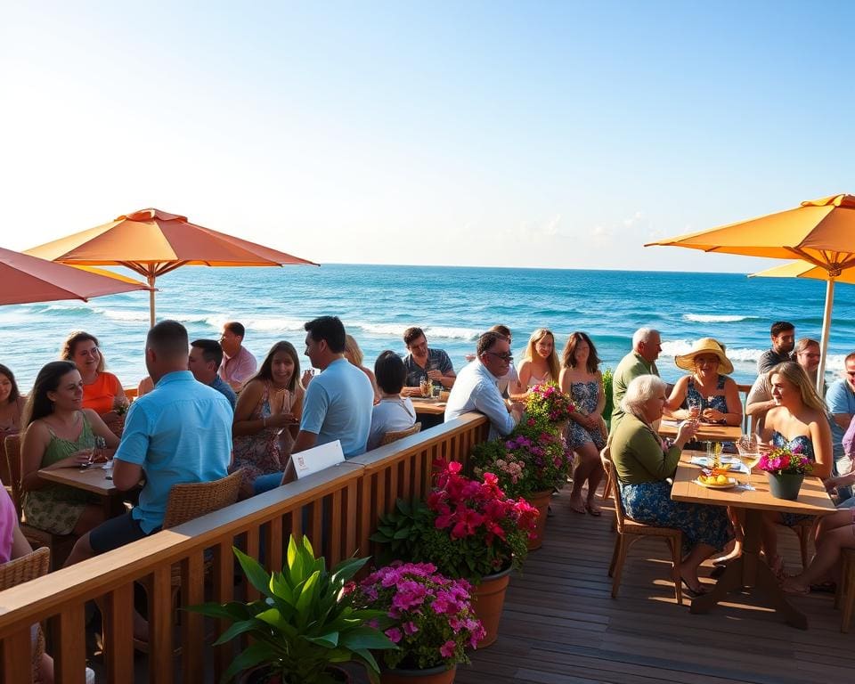 Wat zijn leuke terrassen aan zee?
